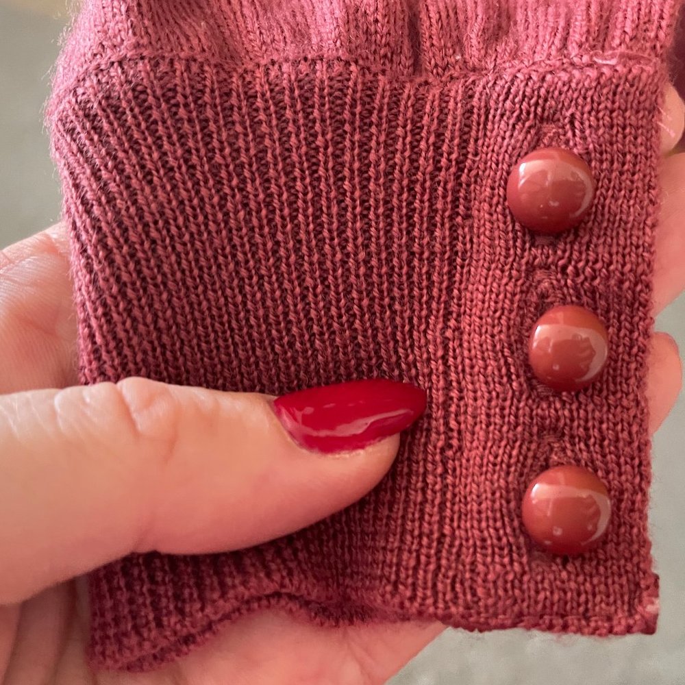 Sezane Pink Sweater with Removable White Lace - Picture 5 of 6